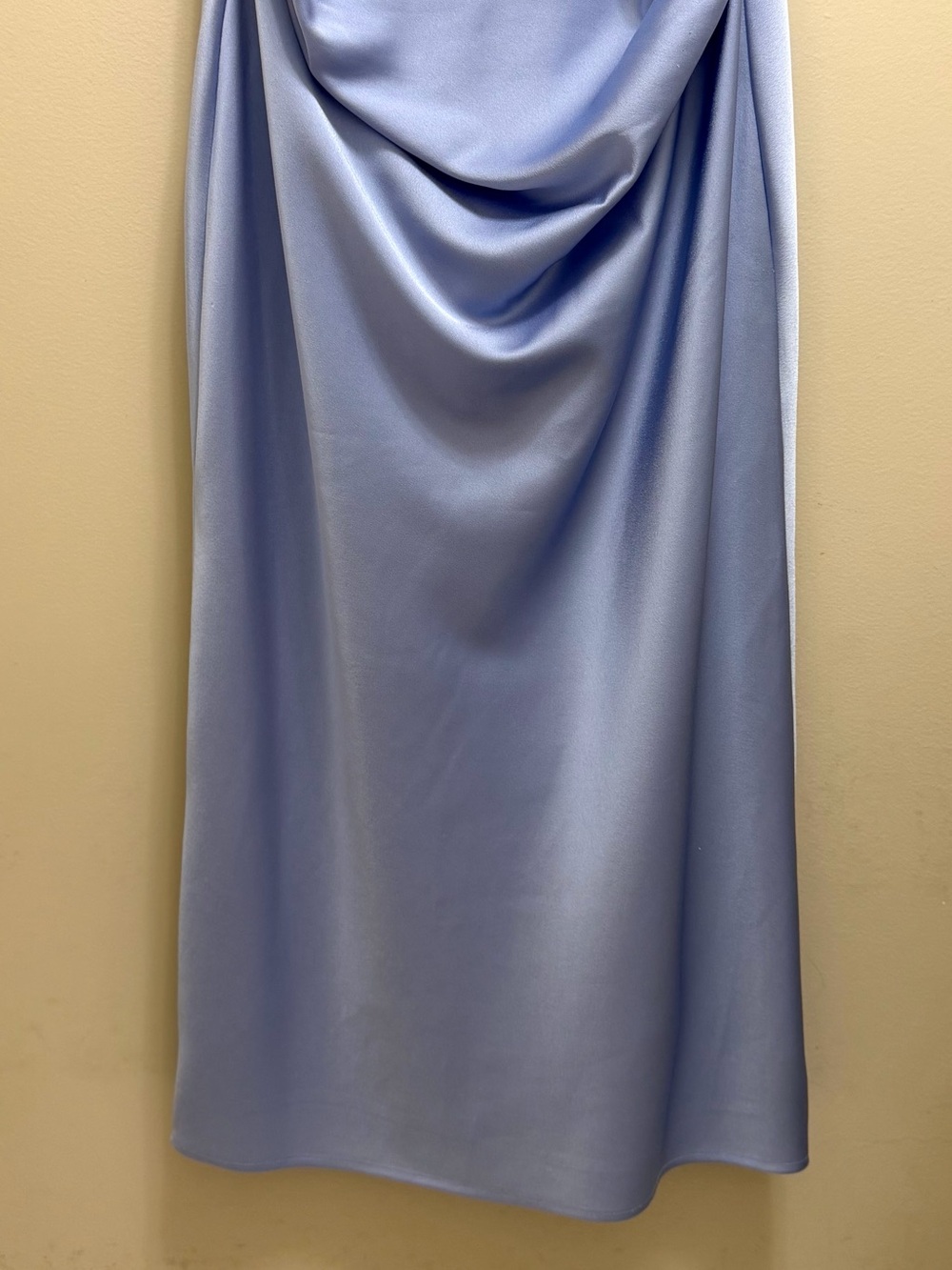 House of CB Teia Corset Midi Dress Georgette Satin Blue Size L - Picture 5 of 11